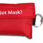 CPR Maske für den Schlüsselbund (schwarz, PP, 15g) als Werbeartikel Auf