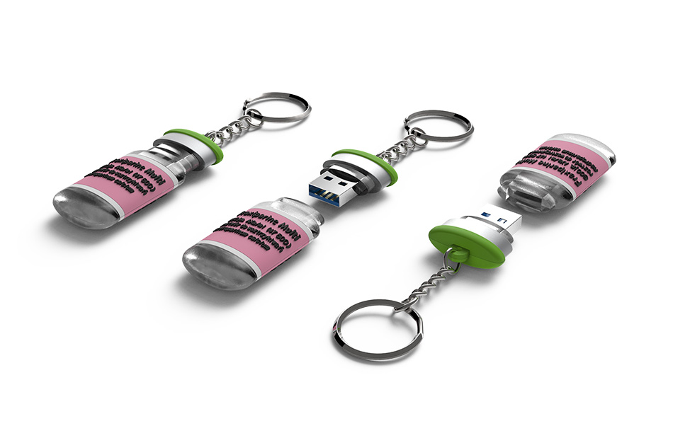 USB Vinyl Schlüsselanhänger
